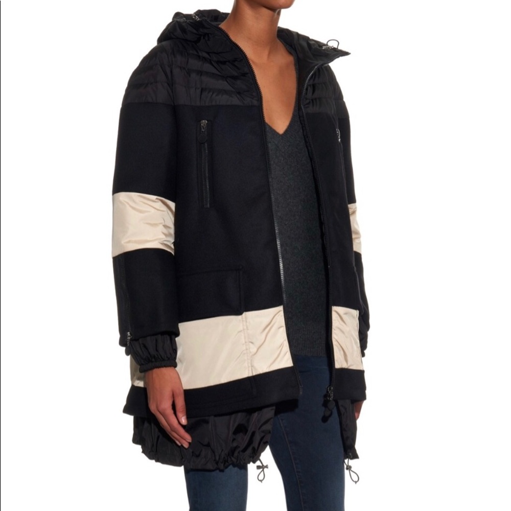 Moncler Grobes Nylon and Wool Coat